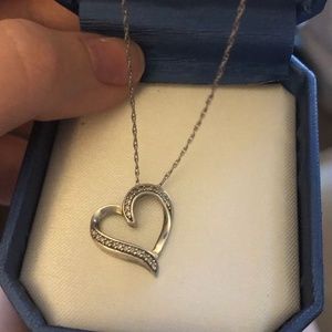 Beautiful diamond heart necklace